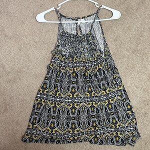 Cato Black and Yellow Patterned Tank Top